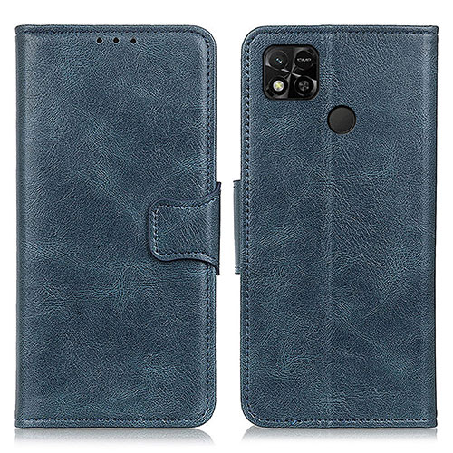 Leather Case Stands Flip Cover Holder M09L for Xiaomi POCO C31 Blue