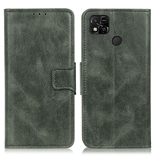 Leather Case Stands Flip Cover Holder M09L for Xiaomi POCO C31 Green