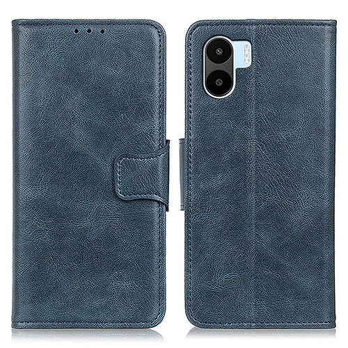 Leather Case Stands Flip Cover Holder M09L for Xiaomi Poco C50 Blue