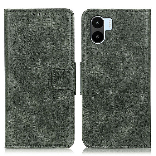 Leather Case Stands Flip Cover Holder M09L for Xiaomi Poco C50 Green