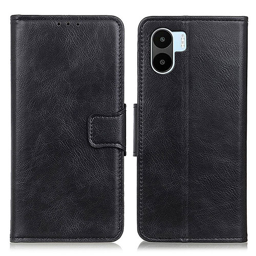 Leather Case Stands Flip Cover Holder M09L for Xiaomi Poco C51 Black