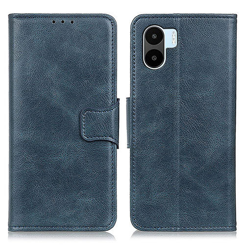 Leather Case Stands Flip Cover Holder M09L for Xiaomi Poco C51 Blue