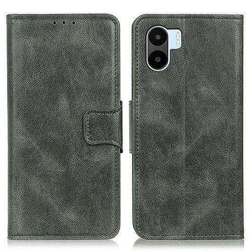 Leather Case Stands Flip Cover Holder M09L for Xiaomi Poco C51 Green