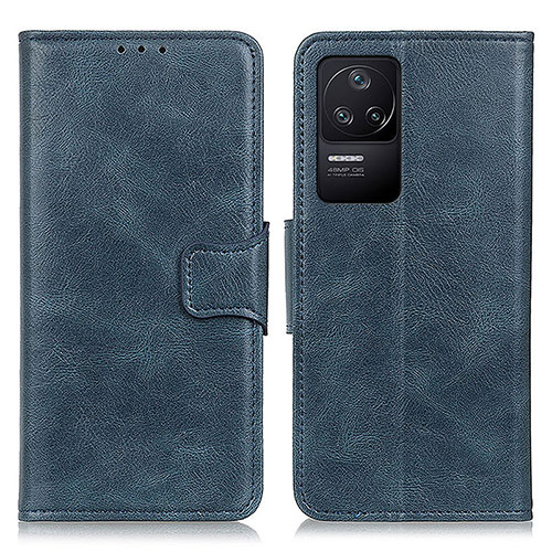 Leather Case Stands Flip Cover Holder M09L for Xiaomi Redmi K40S 5G Blue