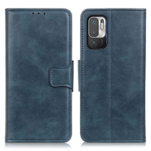 Leather Case Stands Flip Cover Holder M09L for Xiaomi Redmi Note 10T 5G Blue