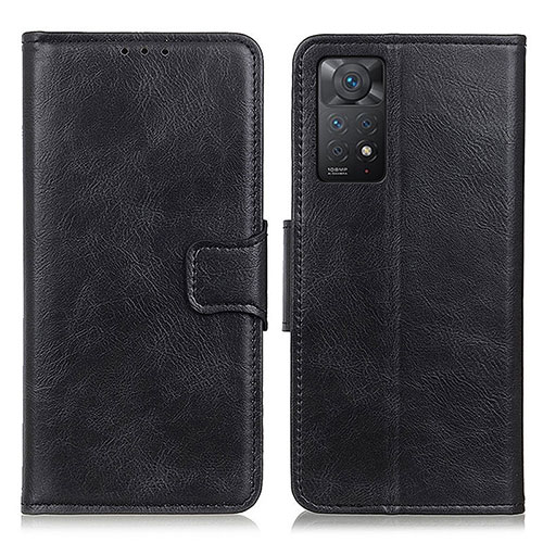 Leather Case Stands Flip Cover Holder M09L for Xiaomi Redmi Note 11 Pro 4G Black