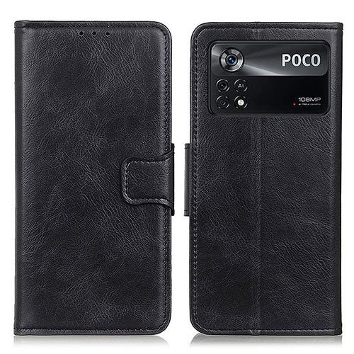 Leather Case Stands Flip Cover Holder M09L for Xiaomi Redmi Note 11E Pro 5G Black