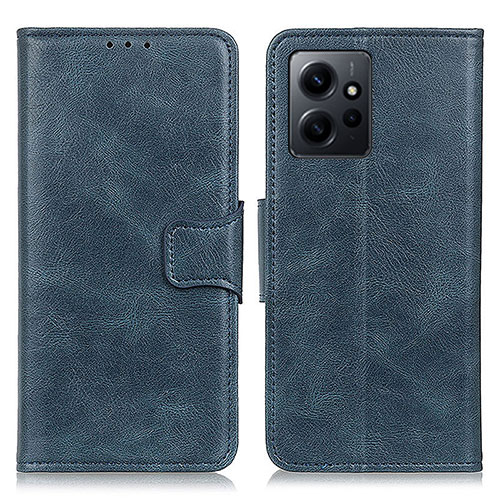 Leather Case Stands Flip Cover Holder M09L for Xiaomi Redmi Note 12 4G Blue