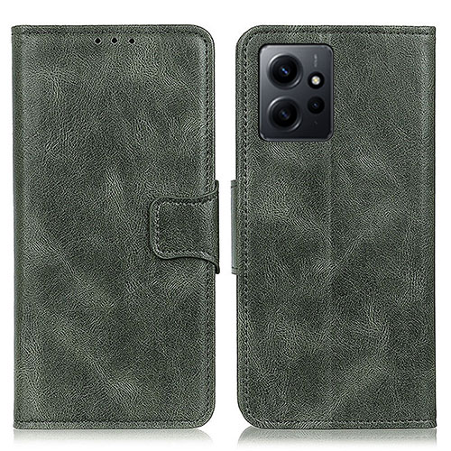 Leather Case Stands Flip Cover Holder M09L for Xiaomi Redmi Note 12 4G Green