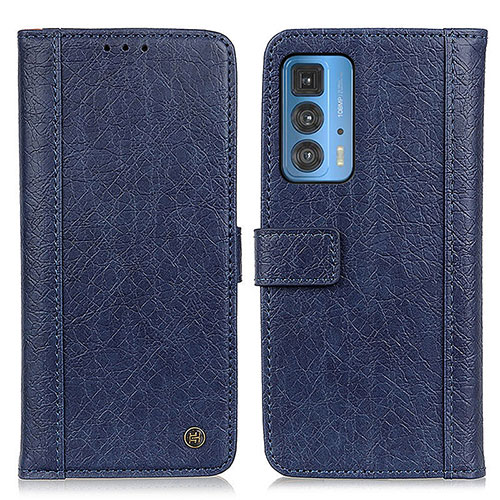 Leather Case Stands Flip Cover Holder M10L for Motorola Moto Edge 20 Pro 5G Blue