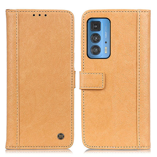 Leather Case Stands Flip Cover Holder M10L for Motorola Moto Edge 20 Pro 5G Brown