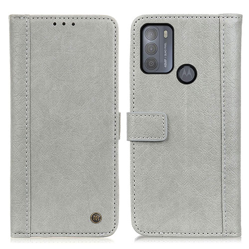 Leather Case Stands Flip Cover Holder M10L for Motorola Moto G50 Gray