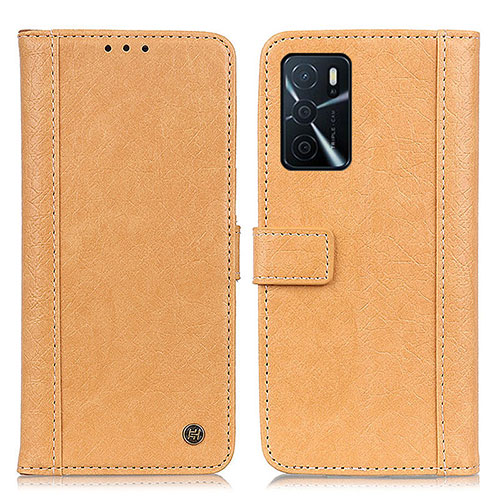 Leather Case Stands Flip Cover Holder M10L for Oppo A16 Khaki