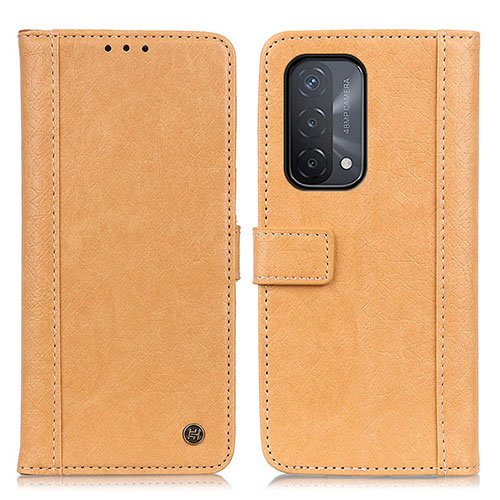Leather Case Stands Flip Cover Holder M10L for Oppo A54 5G Khaki