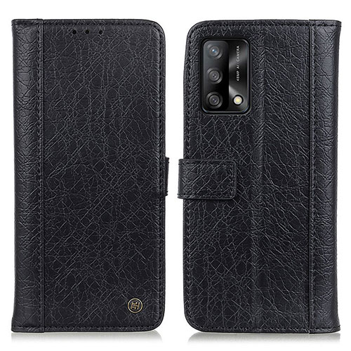 Leather Case Stands Flip Cover Holder M10L for Oppo A74 4G Black