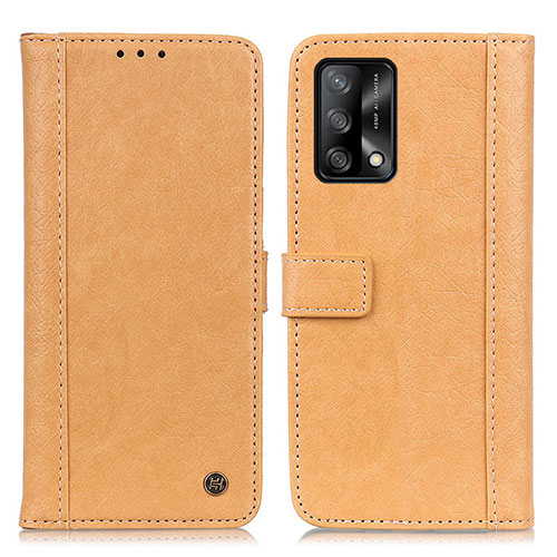 Leather Case Stands Flip Cover Holder M10L for Oppo A74 4G Khaki