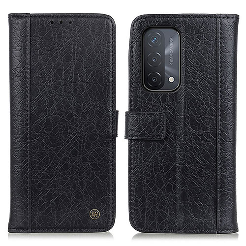 Leather Case Stands Flip Cover Holder M10L for Oppo A93 5G Black