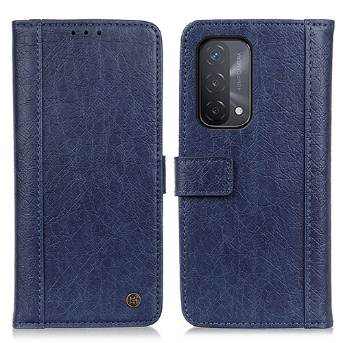 Leather Case Stands Flip Cover Holder M10L for Oppo A93 5G Blue