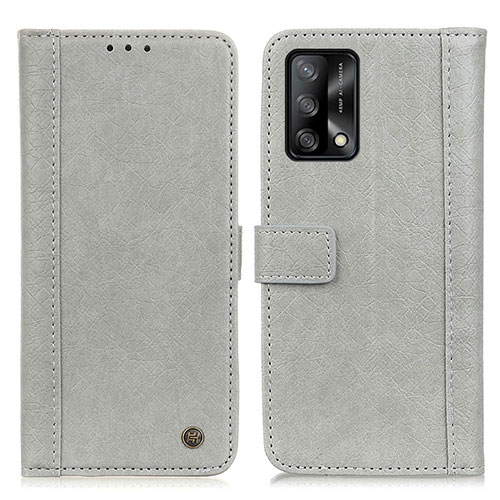 Leather Case Stands Flip Cover Holder M10L for Oppo Reno6 Lite Gray