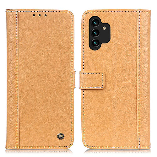 Leather Case Stands Flip Cover Holder M10L for Samsung Galaxy A04s Khaki