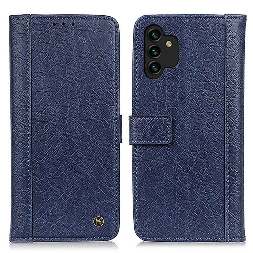 Leather Case Stands Flip Cover Holder M10L for Samsung Galaxy A13 4G Blue