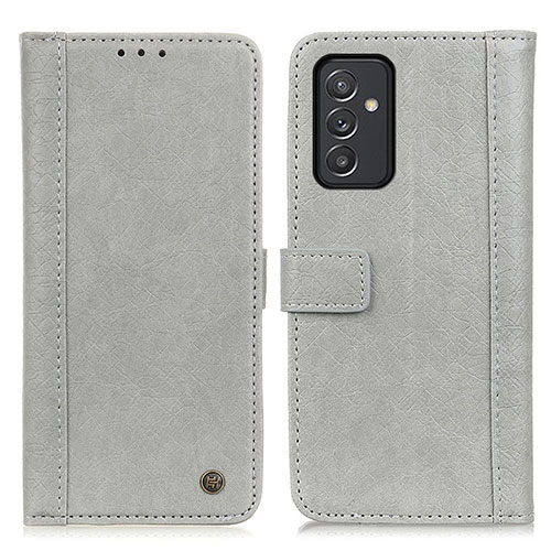 Leather Case Stands Flip Cover Holder M10L for Samsung Galaxy A15 5G Gray