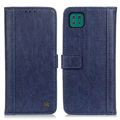 Leather Case Stands Flip Cover Holder M10L for Samsung Galaxy A22s 5G Blue