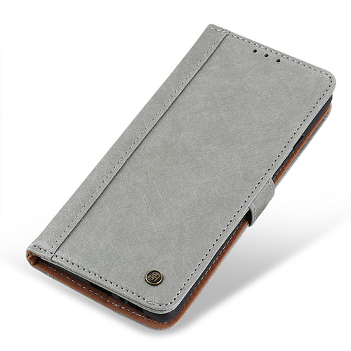 Leather Case Stands Flip Cover Holder M10L for Samsung Galaxy A32 4G Gray