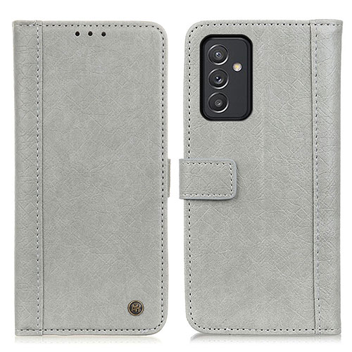Leather Case Stands Flip Cover Holder M10L for Samsung Galaxy A82 5G Gray