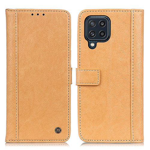 Leather Case Stands Flip Cover Holder M10L for Samsung Galaxy M32 4G Khaki