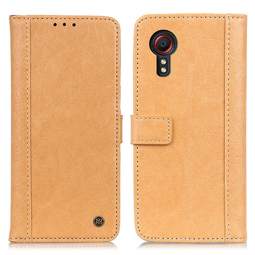 Leather Case Stands Flip Cover Holder M10L for Samsung Galaxy XCover 5 SM-G525F Khaki