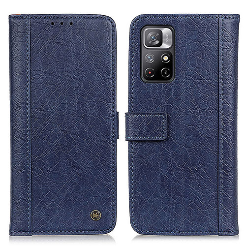 Leather Case Stands Flip Cover Holder M10L for Xiaomi Poco M4 Pro 5G Blue