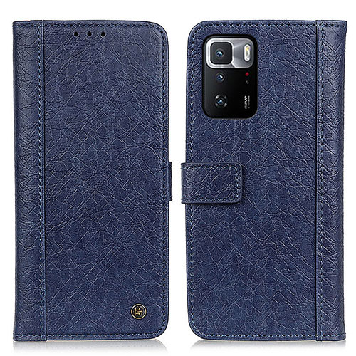 Leather Case Stands Flip Cover Holder M10L for Xiaomi Poco X3 GT 5G Blue