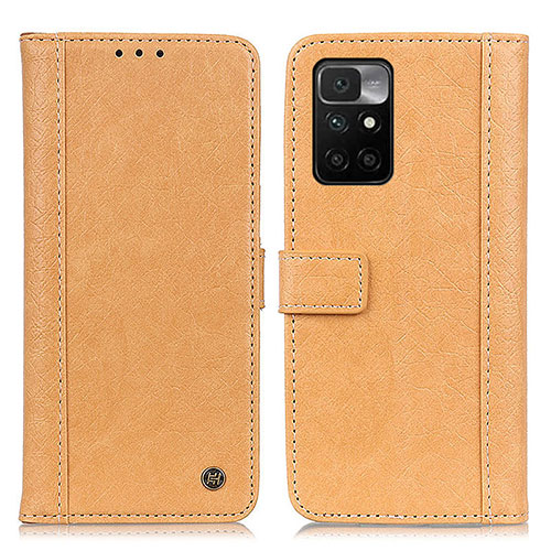 Leather Case Stands Flip Cover Holder M10L for Xiaomi Redmi 10 4G Khaki