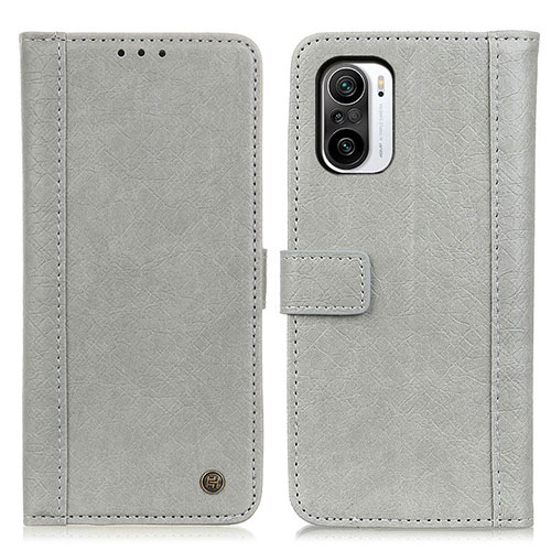 Leather Case Stands Flip Cover Holder M10L for Xiaomi Redmi K40 Pro+ Plus 5G Gray