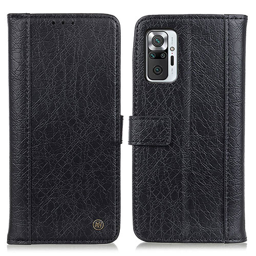 Leather Case Stands Flip Cover Holder M10L for Xiaomi Redmi Note 10 Pro 4G Black