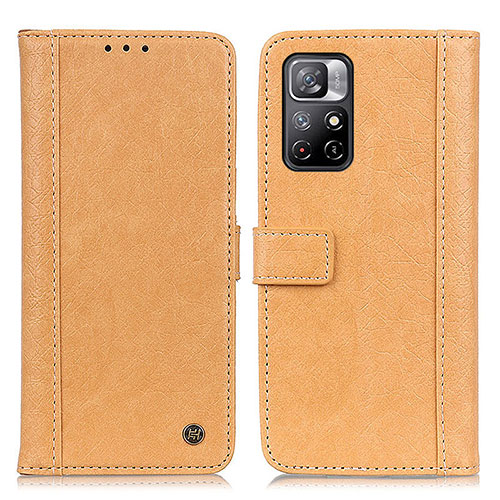 Leather Case Stands Flip Cover Holder M10L for Xiaomi Redmi Note 11 5G Khaki