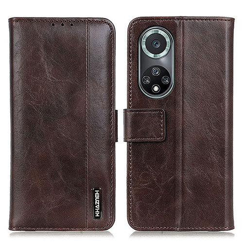 Leather Case Stands Flip Cover Holder M11L for Huawei Nova 9 Pro Brown