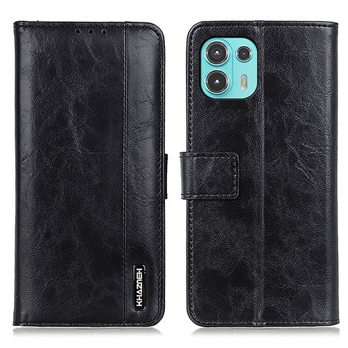 Leather Case Stands Flip Cover Holder M11L for Motorola Moto Edge 20 Lite 5G Black