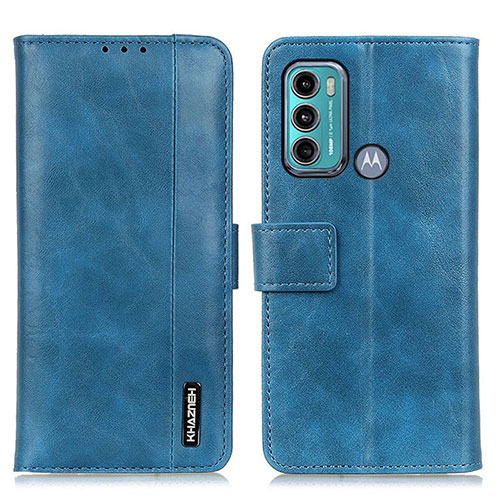 Leather Case Stands Flip Cover Holder M11L for Motorola Moto G40 Fusion Blue