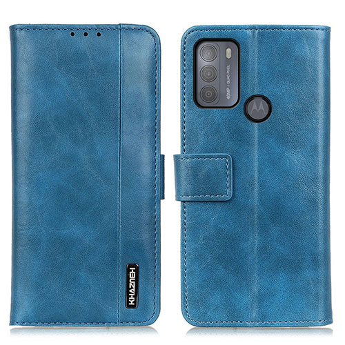 Leather Case Stands Flip Cover Holder M11L for Motorola Moto G50 Blue