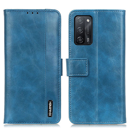 Leather Case Stands Flip Cover Holder M11L for Oppo A53s 5G Blue