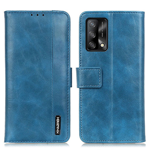 Leather Case Stands Flip Cover Holder M11L for Oppo A74 4G Blue