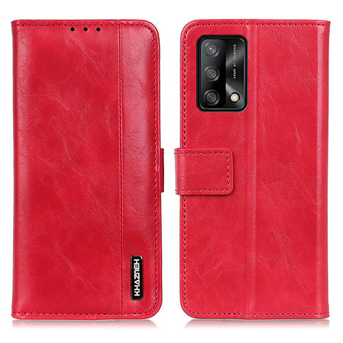 Leather Case Stands Flip Cover Holder M11L for Oppo A74 4G Red