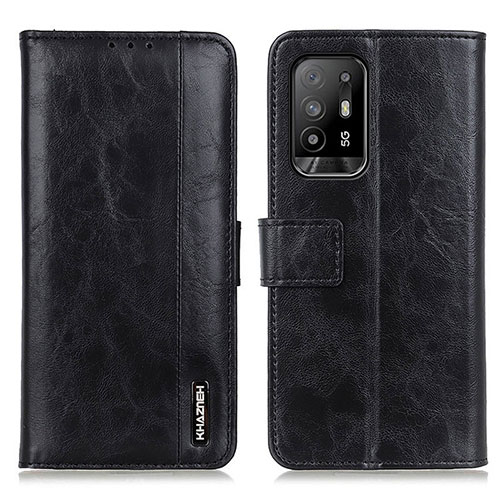 Leather Case Stands Flip Cover Holder M11L for Oppo A94 5G Black