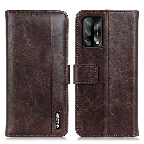 Leather Case Stands Flip Cover Holder M11L for Oppo F19s Brown