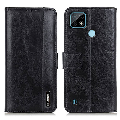 Leather Case Stands Flip Cover Holder M11L for Realme C21 Black