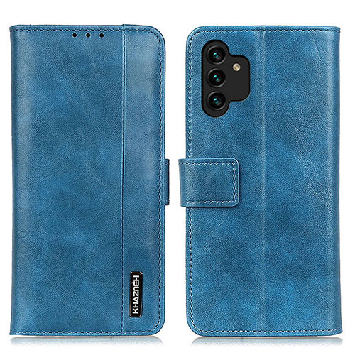 Leather Case Stands Flip Cover Holder M11L for Samsung Galaxy A04s Blue