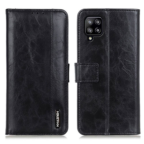 Leather Case Stands Flip Cover Holder M11L for Samsung Galaxy A22 4G Black