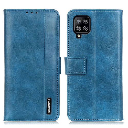 Leather Case Stands Flip Cover Holder M11L for Samsung Galaxy A22 4G Blue